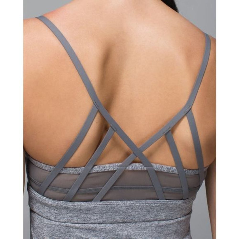 LULULEMON Just Breathe Tank Sz 6 Heathered Slate - Picture 5 of 11